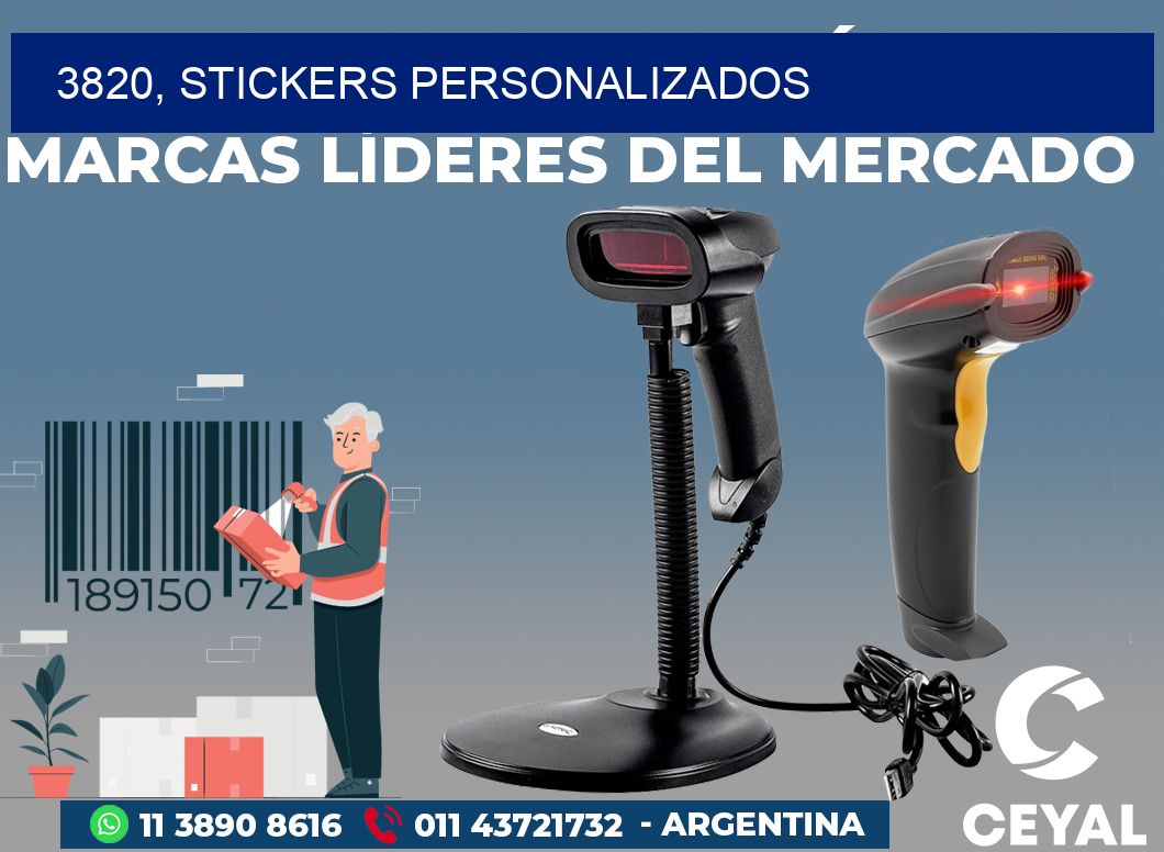3820, stickers personalizados