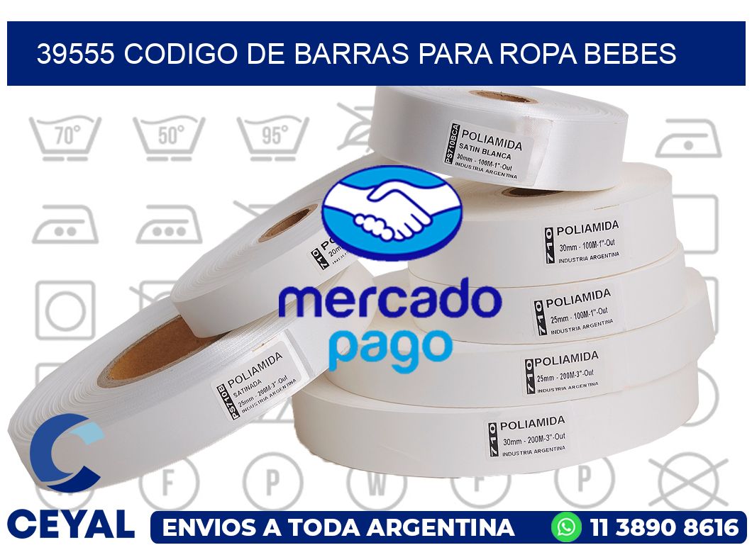 39555 CODIGO DE BARRAS PARA ROPA BEBES