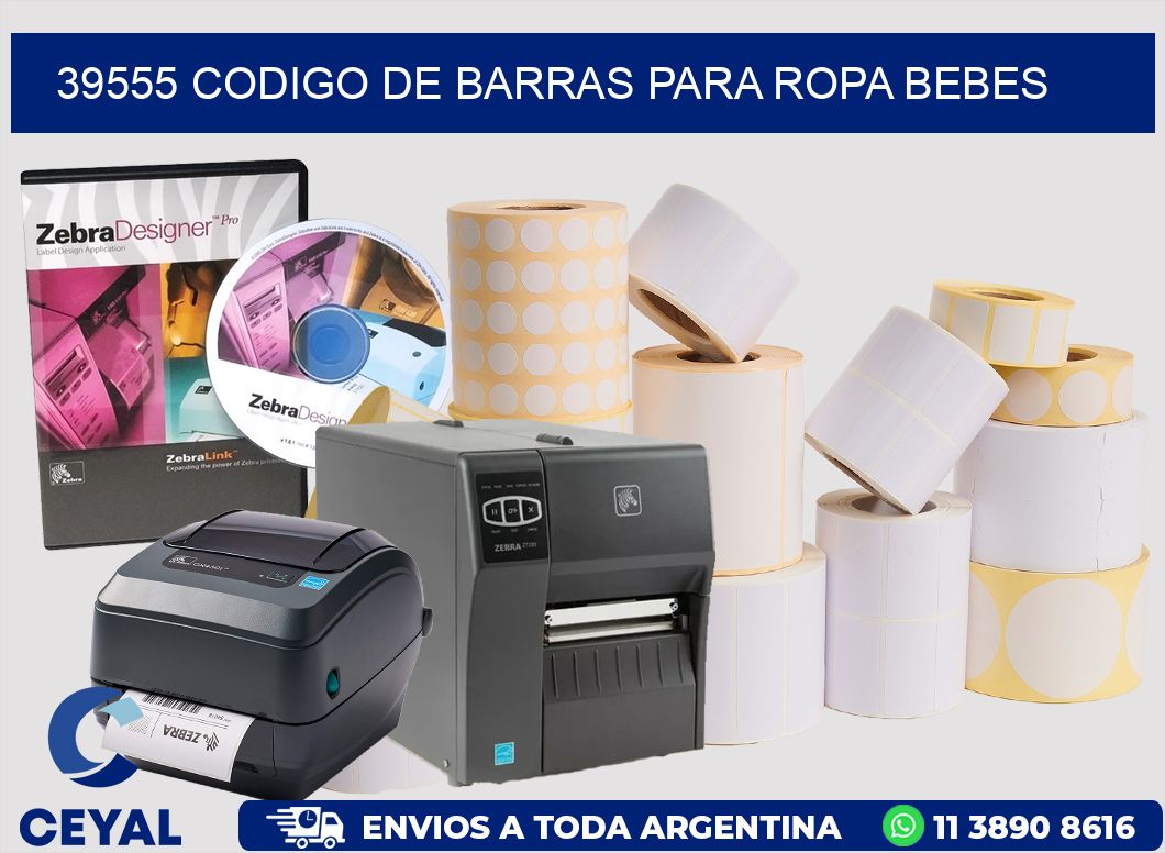 39555 CODIGO DE BARRAS PARA ROPA BEBES