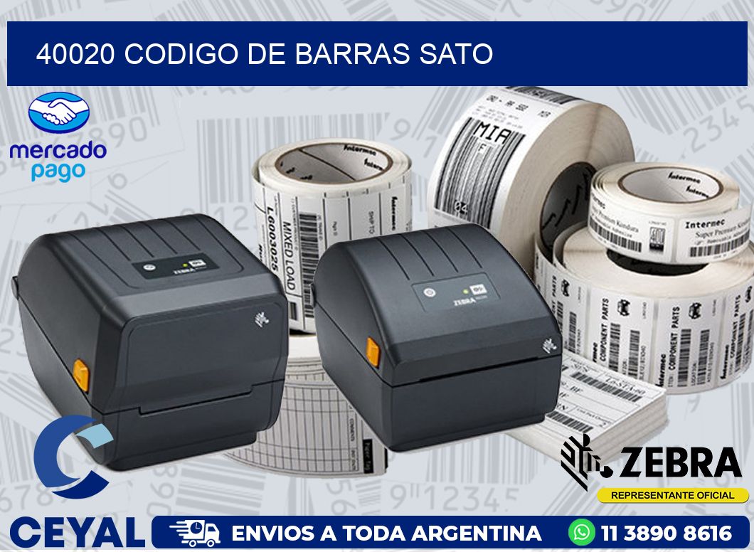 40020 CODIGO DE BARRAS SATO