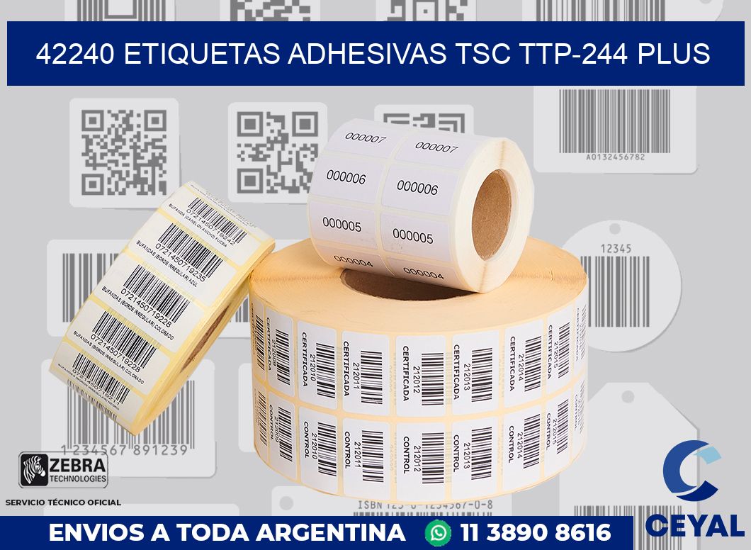 42240 ETIQUETAS ADHESIVAS TSC TTP-244 PLUS