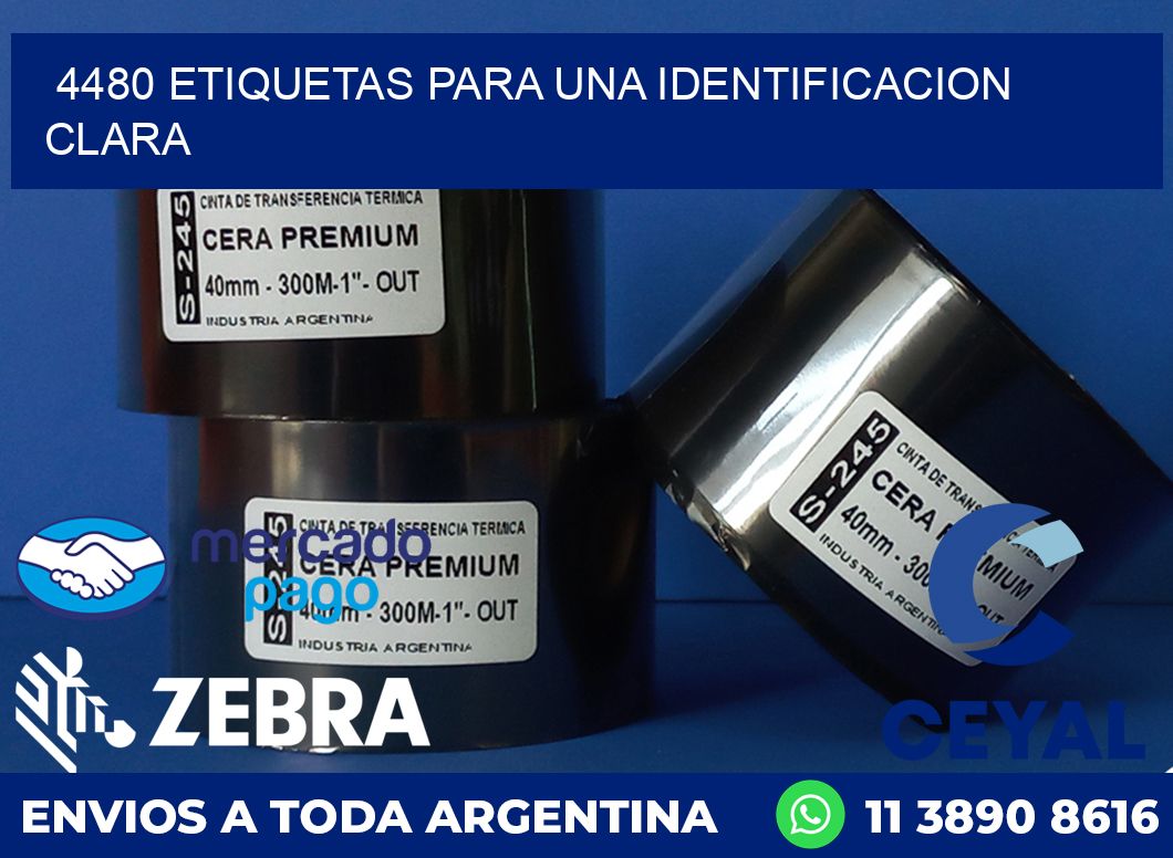 4480 ETIQUETAS PARA UNA IDENTIFICACION CLARA