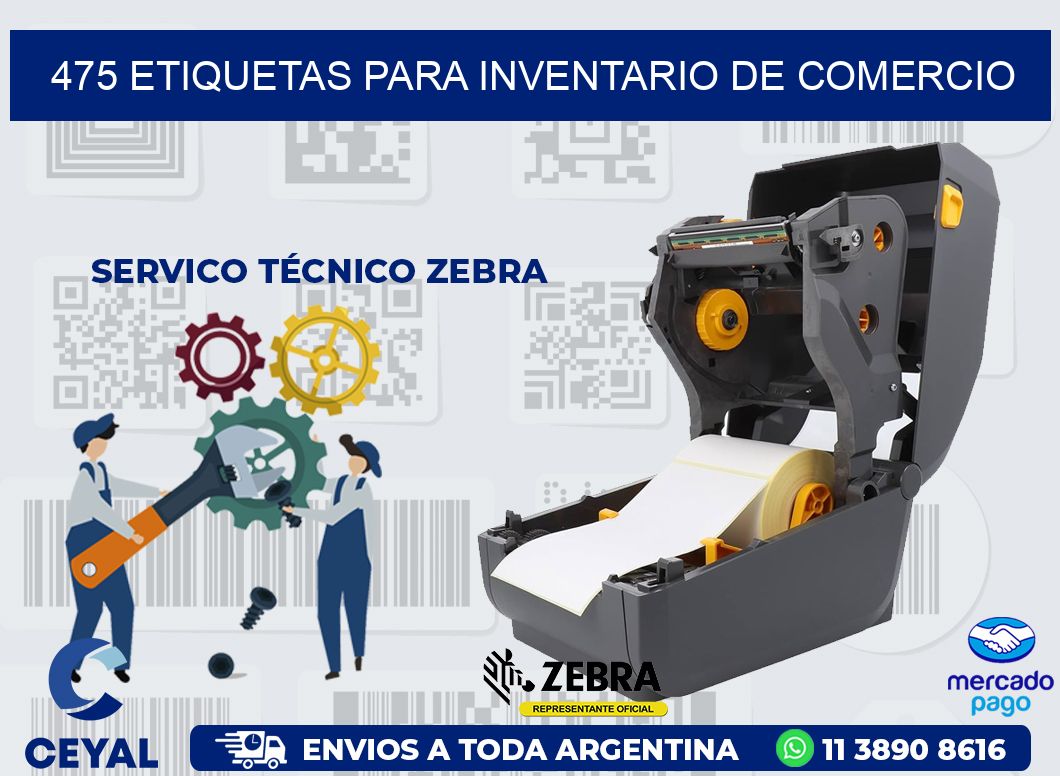 475 ETIQUETAS PARA INVENTARIO DE COMERCIO