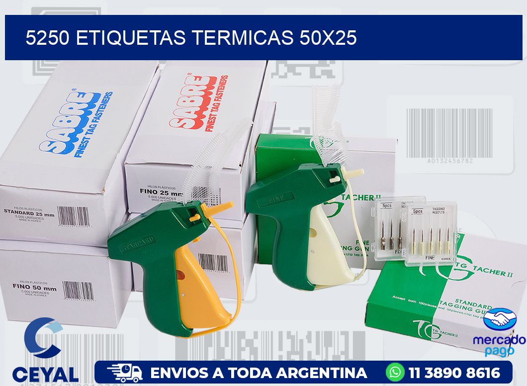 5250 ETIQUETAS TERMICAS 50X25