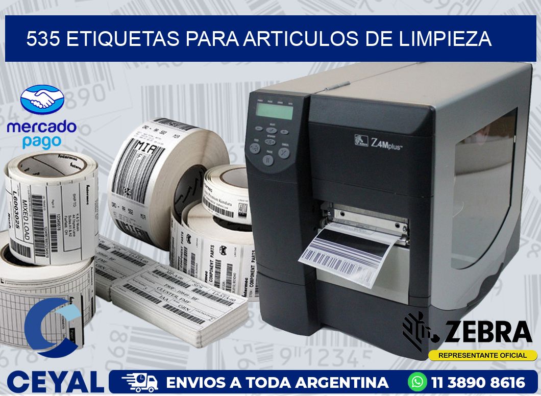535 ETIQUETAS PARA ARTICULOS DE LIMPIEZA