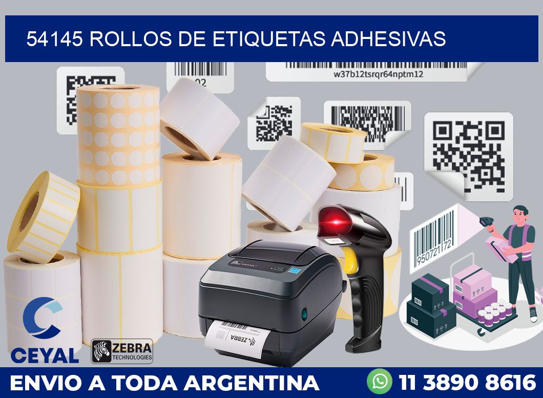 54145 ROLLOS DE ETIQUETAS ADHESIVAS