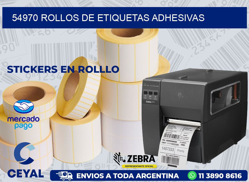 54970 ROLLOS DE ETIQUETAS ADHESIVAS