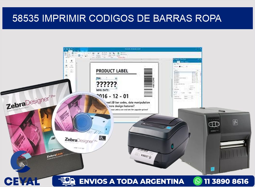 58535 IMPRIMIR CODIGOS DE BARRAS ROPA