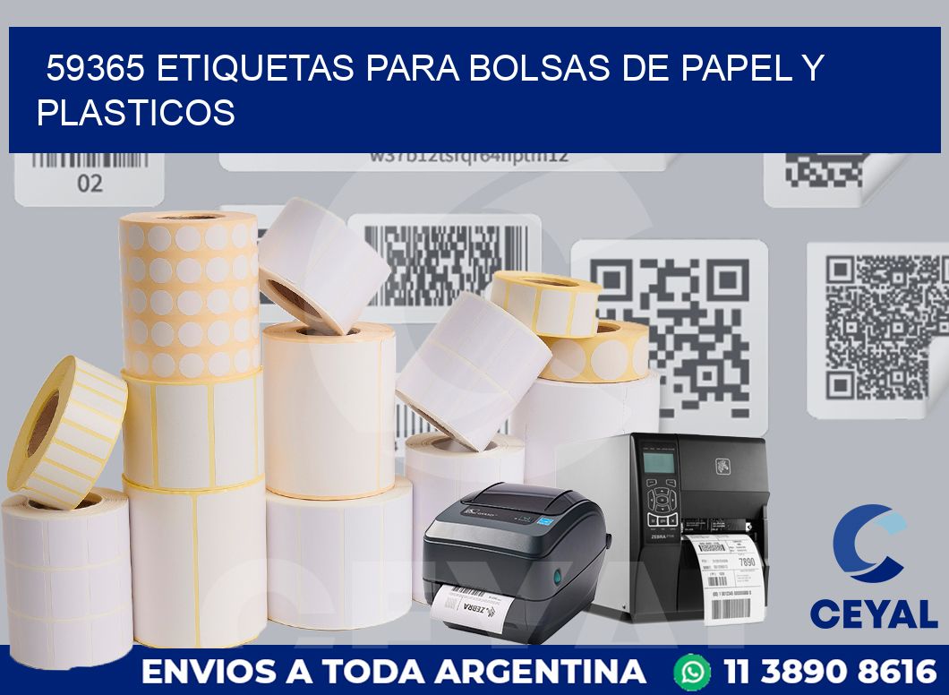 59365 ETIQUETAS PARA BOLSAS DE PAPEL Y PLASTICOS
