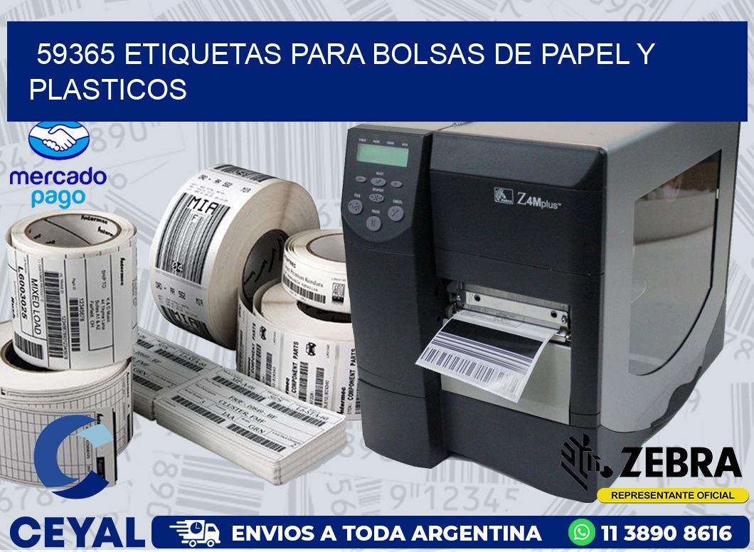 59365 ETIQUETAS PARA BOLSAS DE PAPEL Y PLASTICOS
