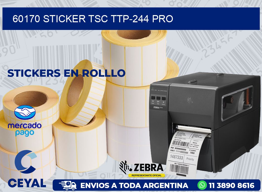 60170 STICKER TSC TTP-244 PRO