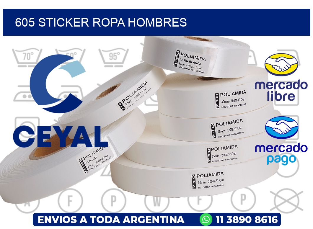 605 STICKER ROPA HOMBRES