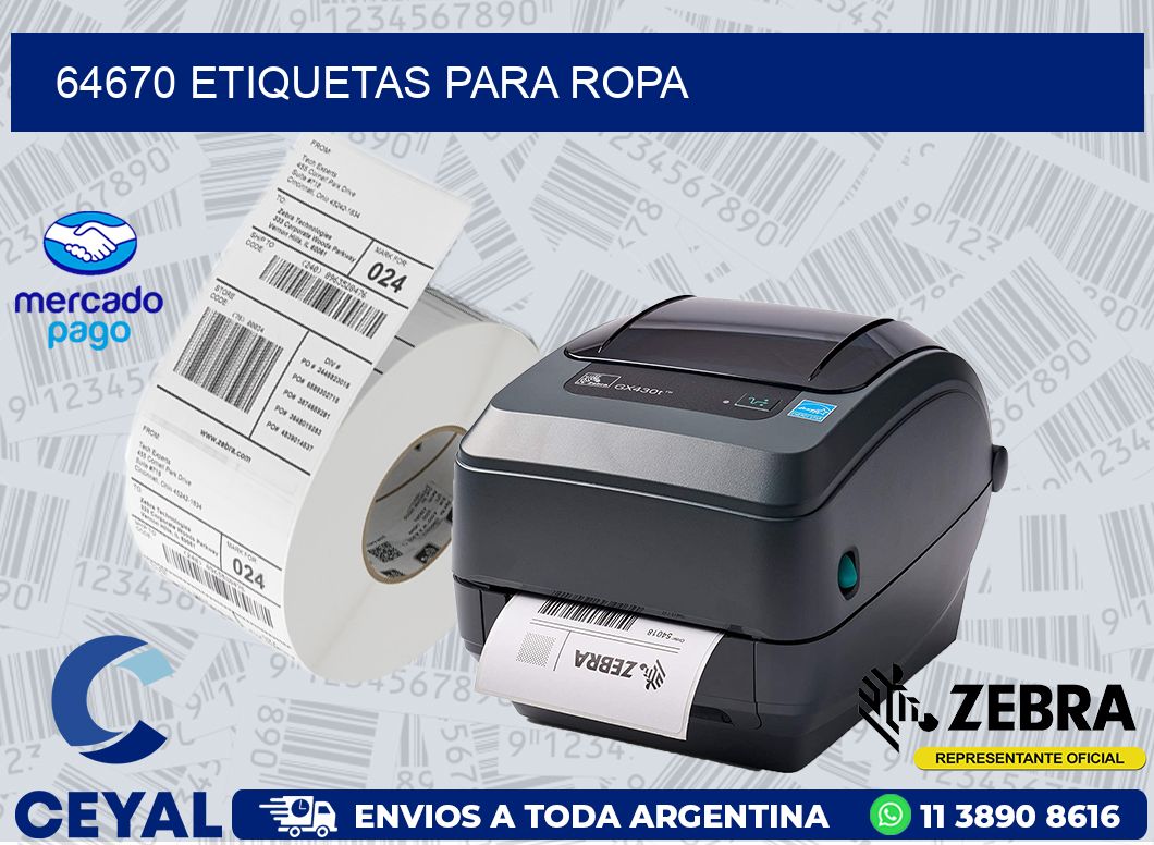 64670 ETIQUETAS PARA ROPA