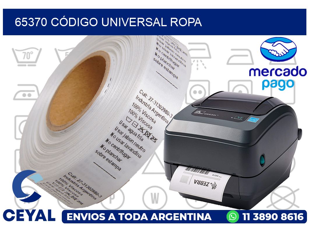 65370 CÓDIGO UNIVERSAL ROPA