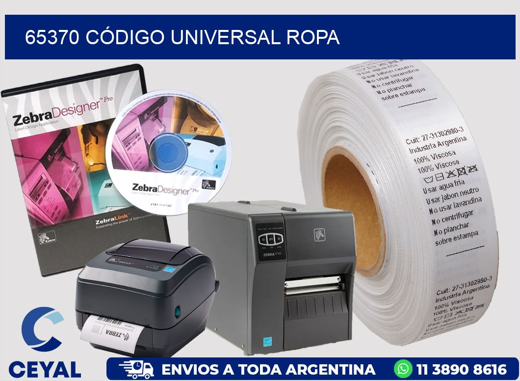 65370 CÓDIGO UNIVERSAL ROPA