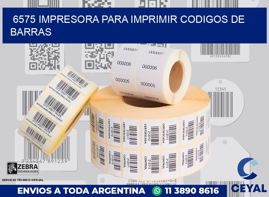 6575 IMPRESORA PARA IMPRIMIR CODIGOS DE BARRAS