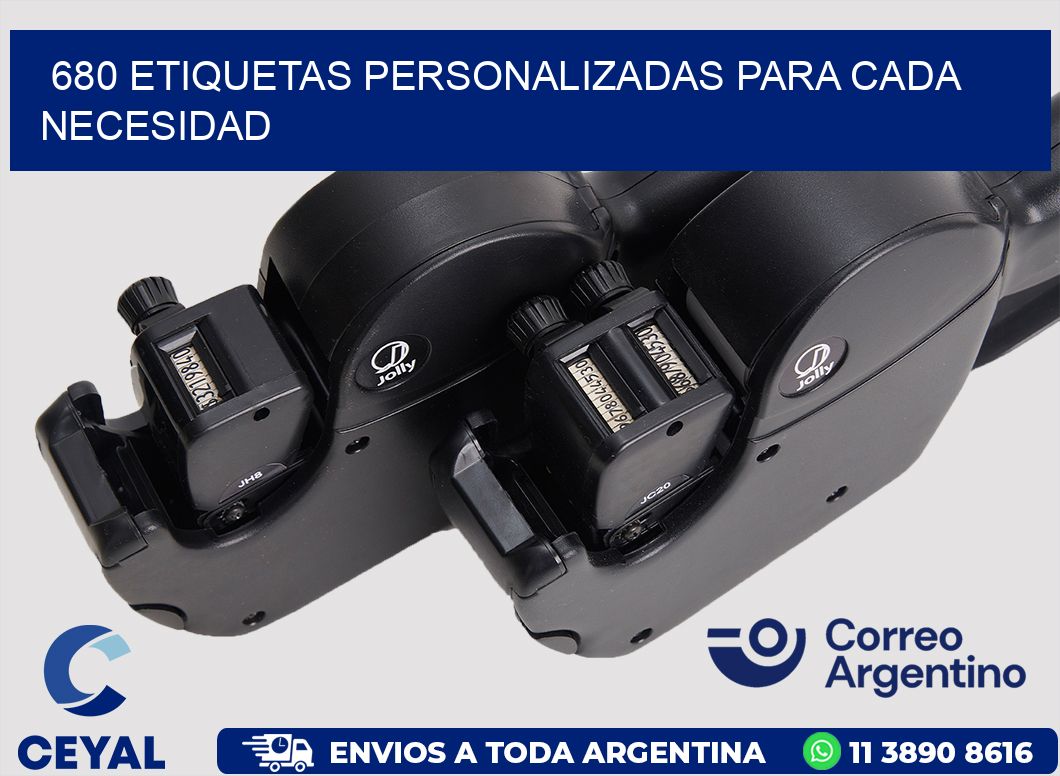 680 ETIQUETAS PERSONALIZADAS PARA CADA NECESIDAD