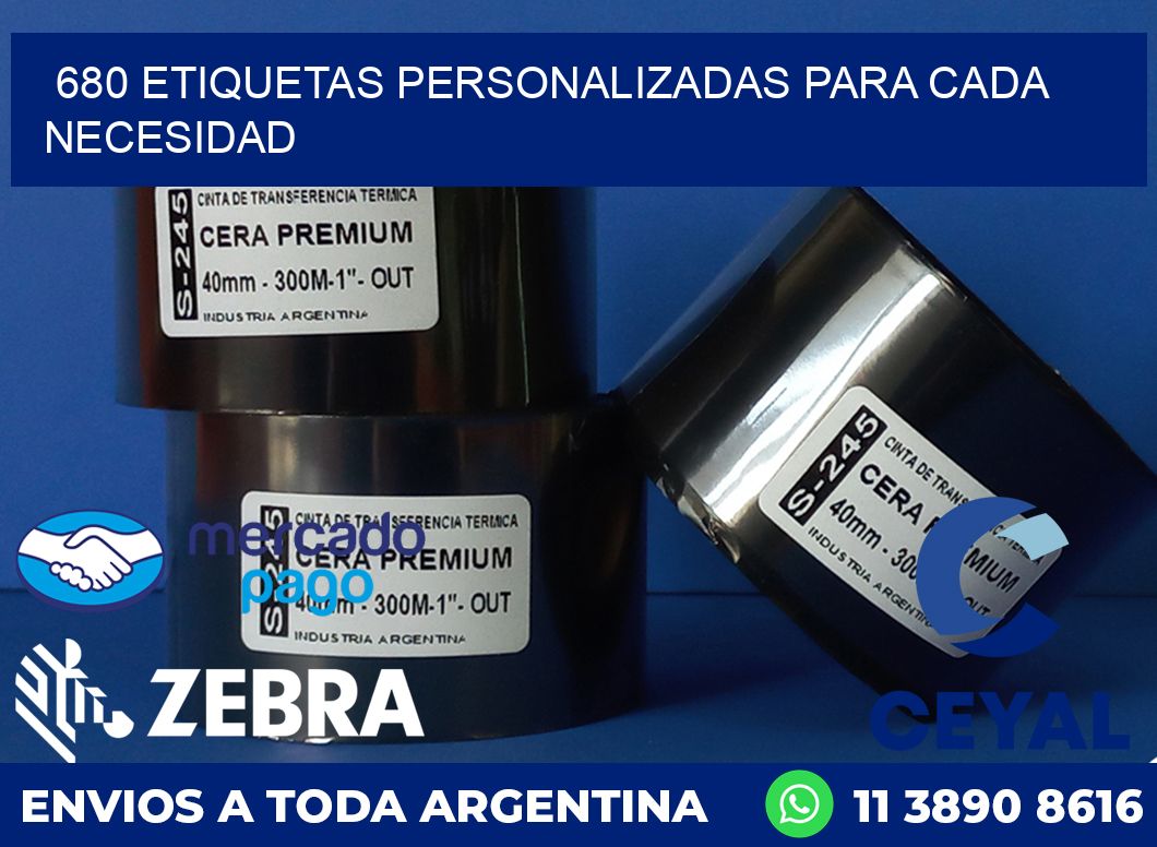 680 ETIQUETAS PERSONALIZADAS PARA CADA NECESIDAD