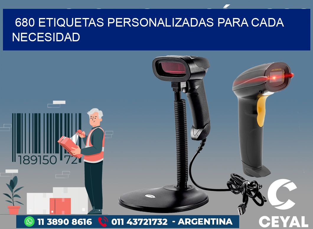 680 ETIQUETAS PERSONALIZADAS PARA CADA NECESIDAD