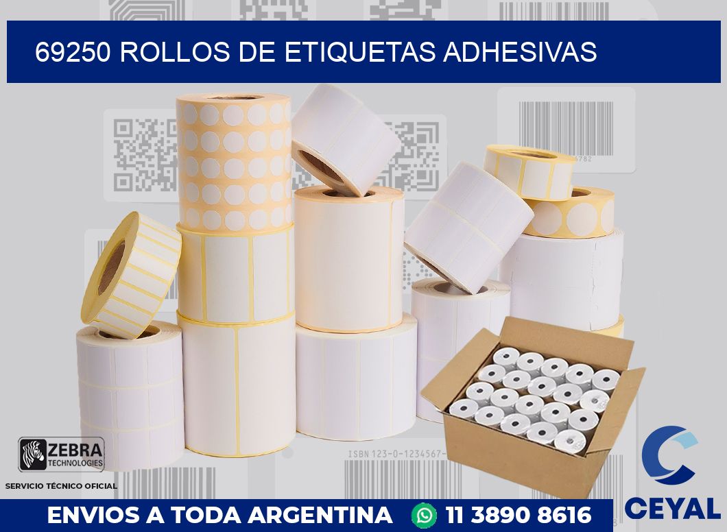 69250 ROLLOS DE ETIQUETAS ADHESIVAS