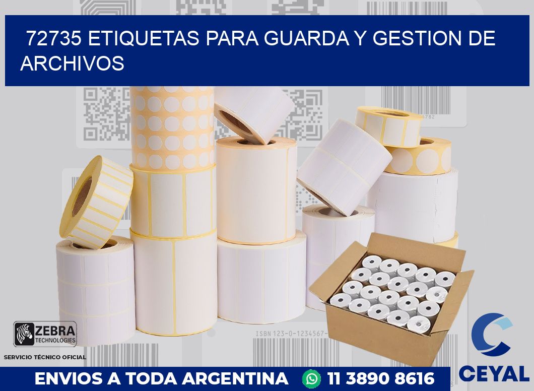72735 ETIQUETAS PARA GUARDA Y GESTION DE ARCHIVOS