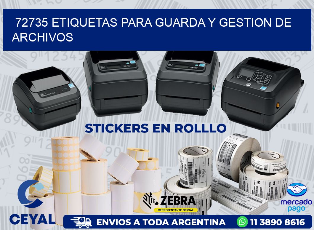 72735 ETIQUETAS PARA GUARDA Y GESTION DE ARCHIVOS