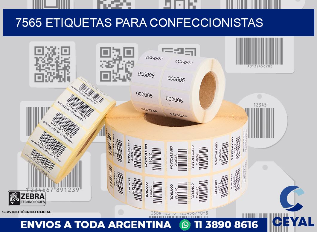 7565 ETIQUETAS PARA CONFECCIONISTAS