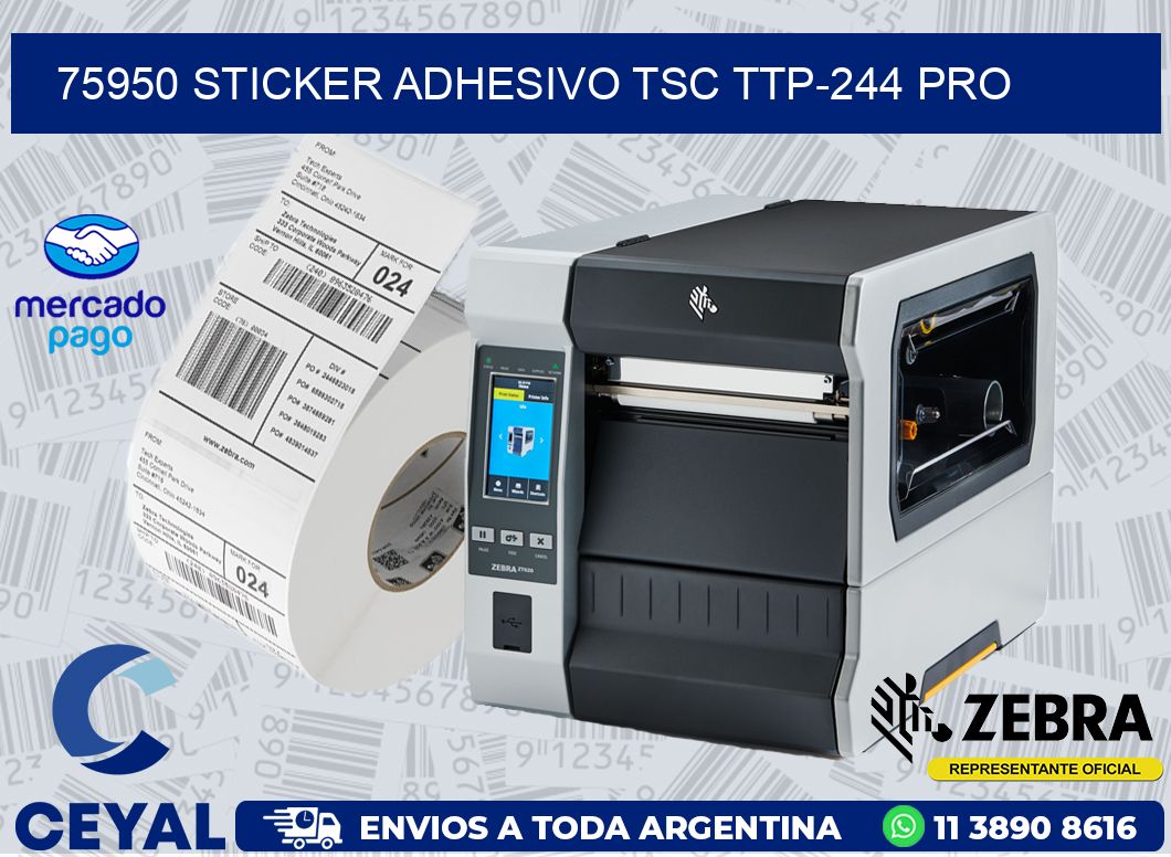 75950 STICKER ADHESIVO TSC TTP-244 PRO