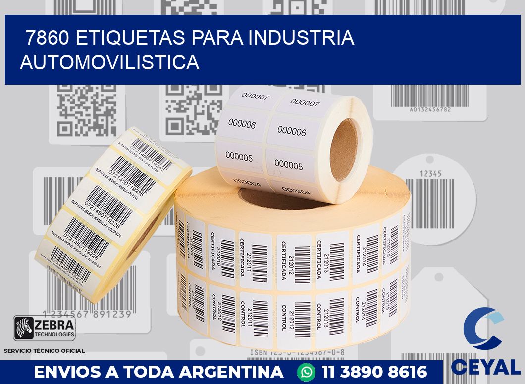 7860 ETIQUETAS PARA INDUSTRIA AUTOMOVILISTICA