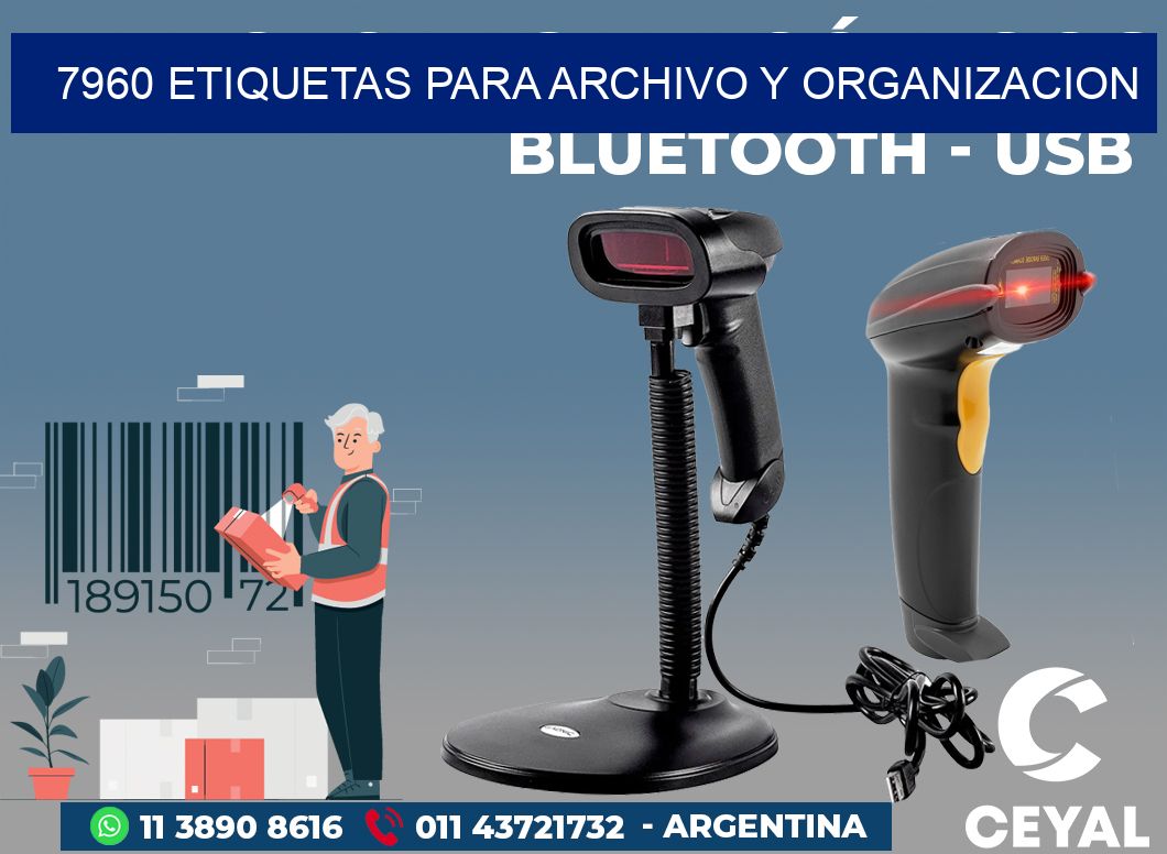 7960 ETIQUETAS PARA ARCHIVO Y ORGANIZACION