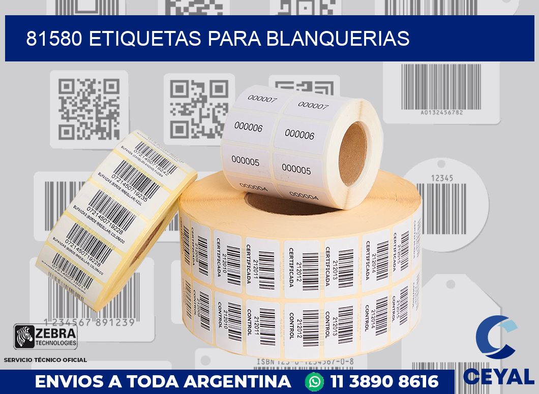 81580 ETIQUETAS PARA BLANQUERIAS