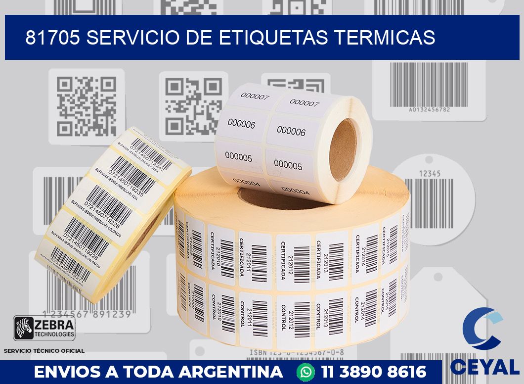 81705 SERVICIO DE ETIQUETAS TERMICAS