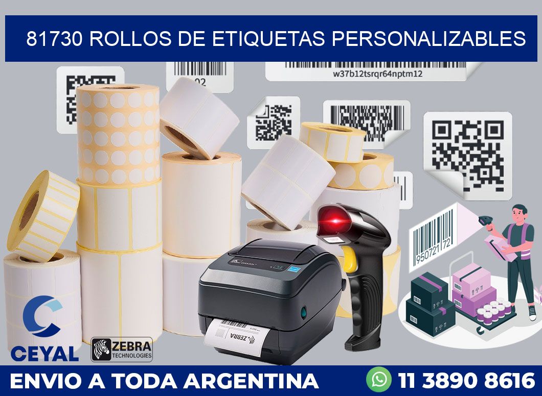 81730 ROLLOS DE ETIQUETAS PERSONALIZABLES
