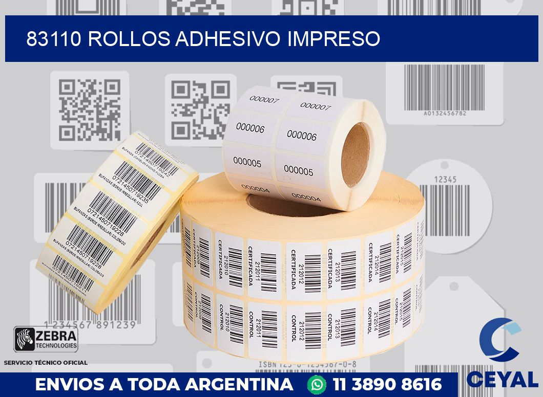 83110 ROLLOS ADHESIVO IMPRESO