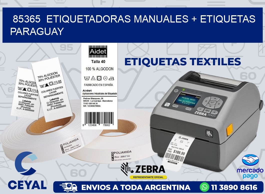 85365  ETIQUETADORAS MANUALES + ETIQUETAS PARAGUAY