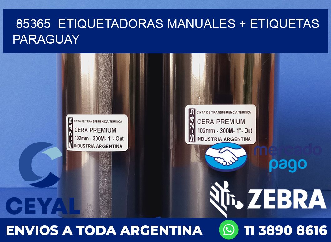 85365  ETIQUETADORAS MANUALES + ETIQUETAS PARAGUAY