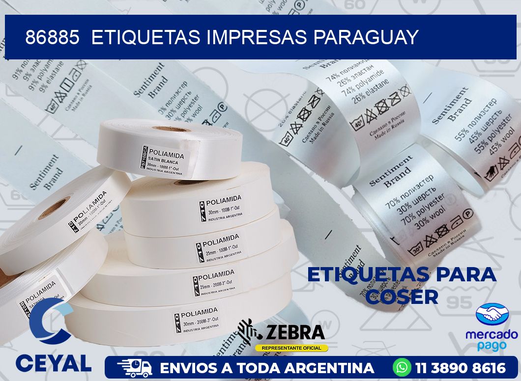 86885  ETIQUETAS IMPRESAS PARAGUAY