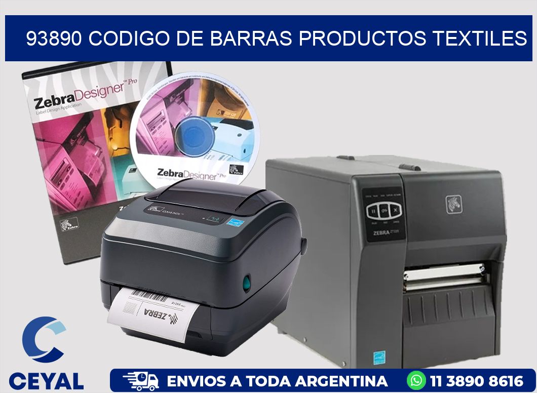 93890 CODIGO DE BARRAS PRODUCTOS TEXTILES