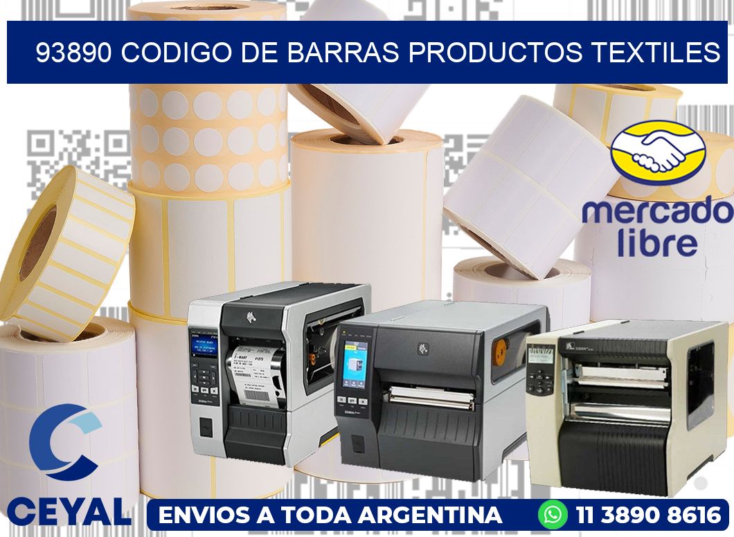 93890 CODIGO DE BARRAS PRODUCTOS TEXTILES