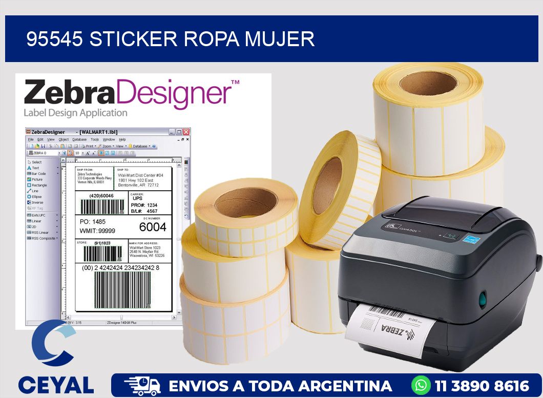 95545 STICKER ROPA MUJER