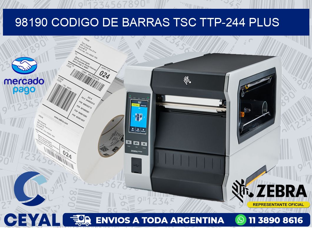 98190 CODIGO DE BARRAS TSC TTP-244 PLUS