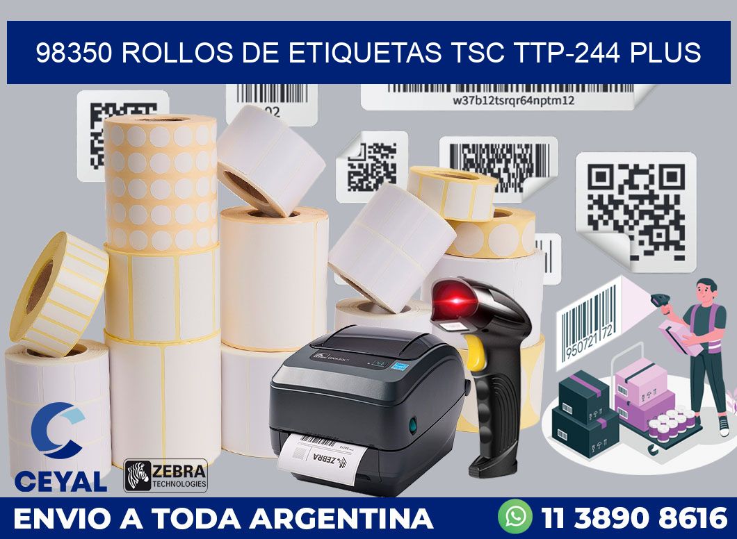 98350 ROLLOS DE ETIQUETAS TSC TTP-244 PLUS