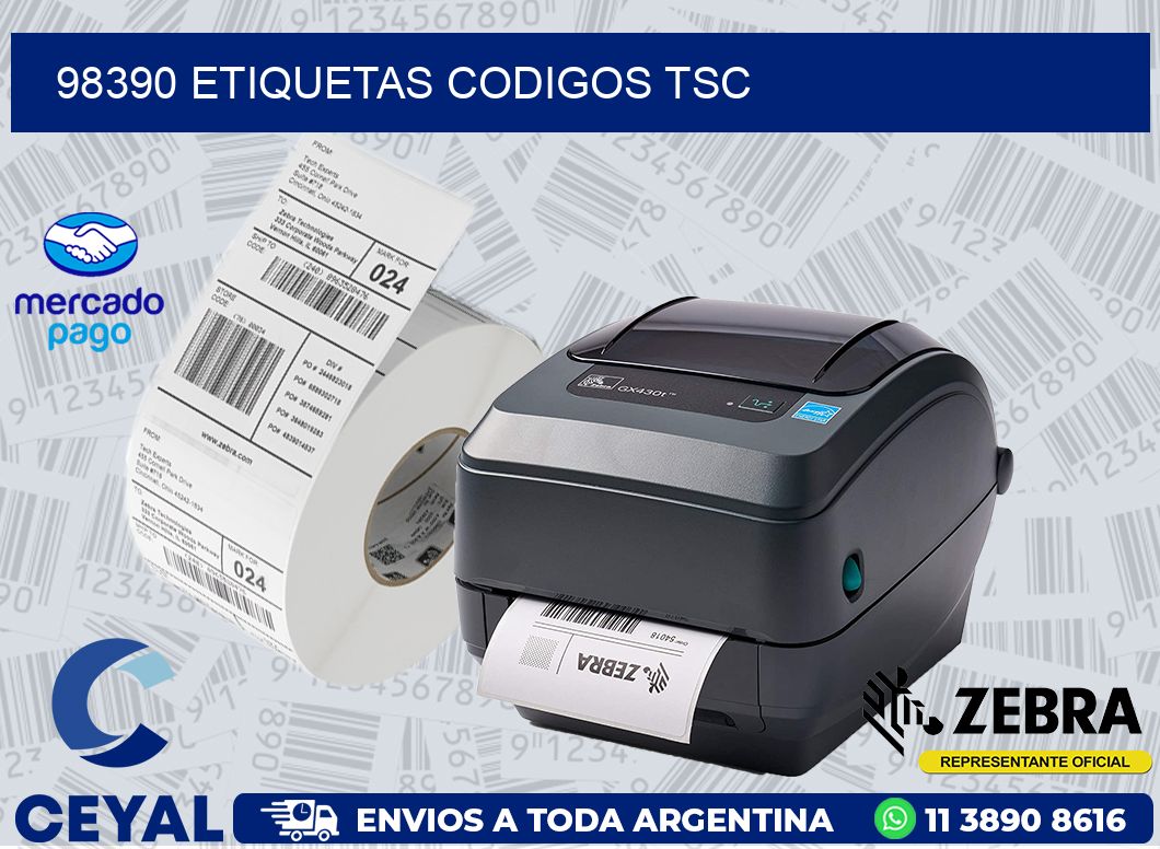 98390 ETIQUETAS CODIGOS TSC