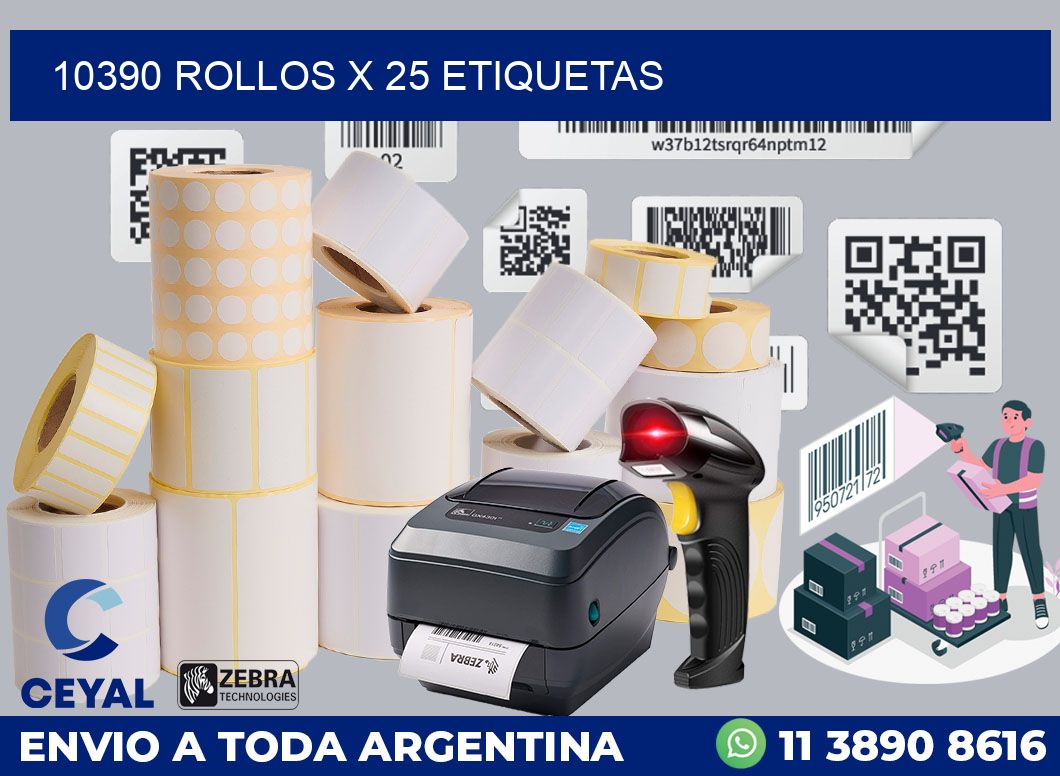 10390 Rollos x 25 etiquetas