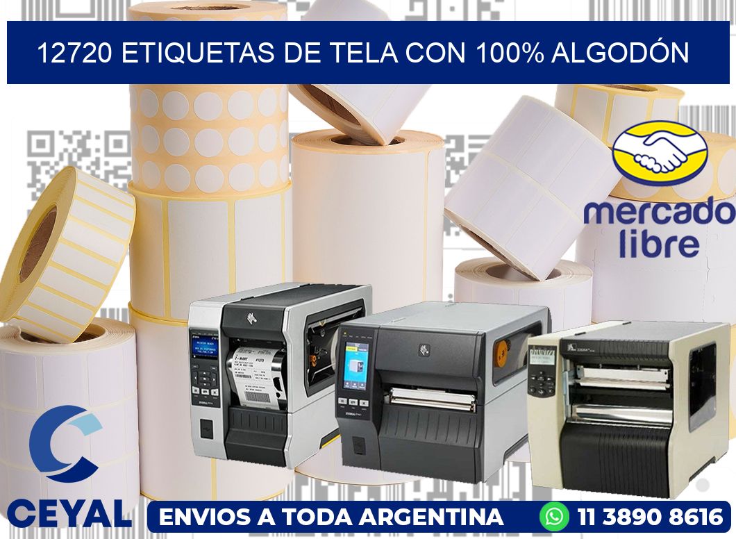 12720 ETIQUETAS DE TELA CON 100% ALGODÓN