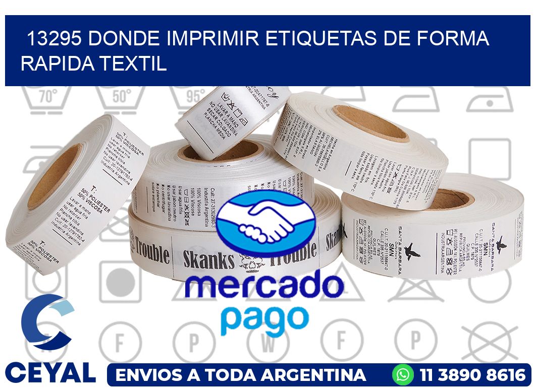 13295 DONDE IMPRIMIR ETIQUETAS DE FORMA RAPIDA TEXTIL