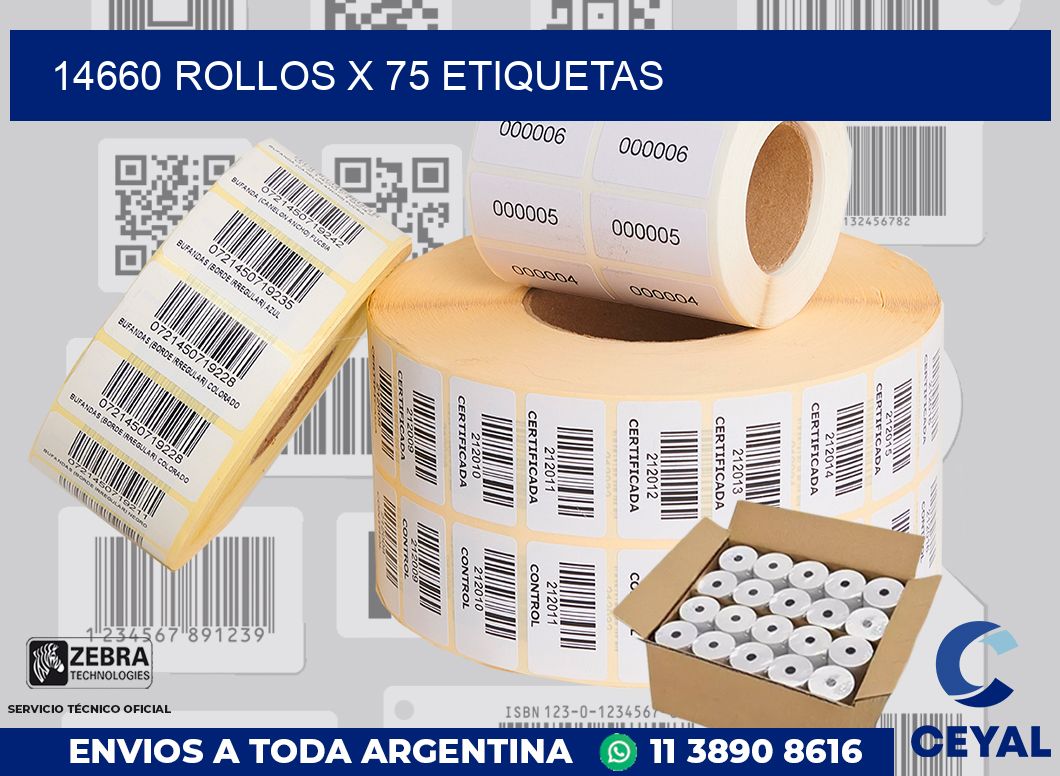 14660 Rollos x 75 etiquetas