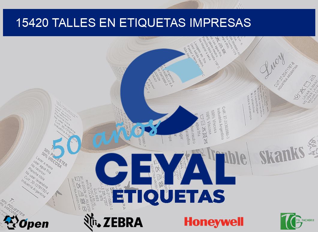 15420 TALLES EN ETIQUETAS IMPRESAS