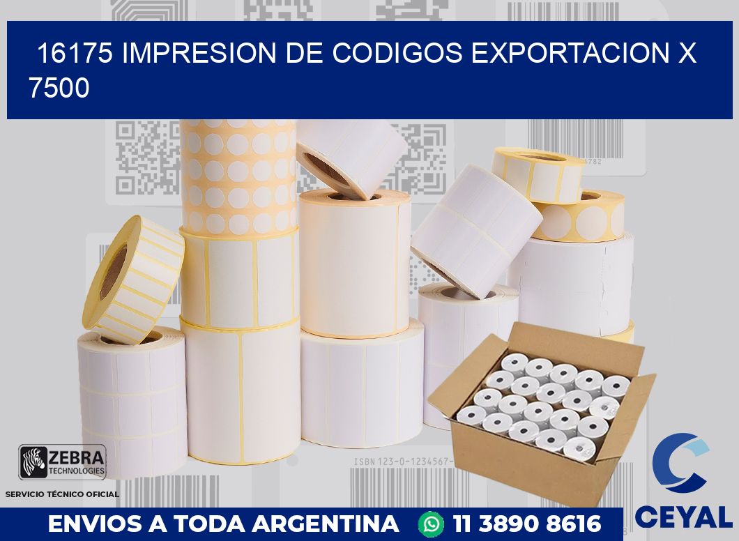 16175 impresion de codigos exportacion x 7500