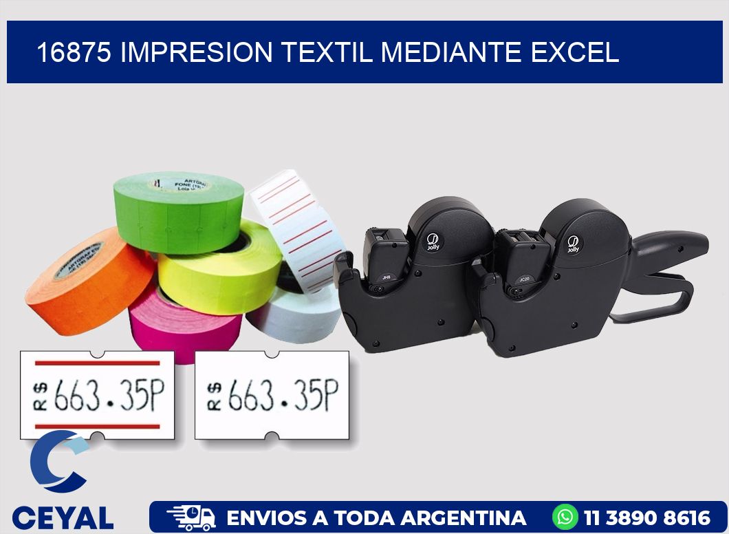 16875 IMPRESION TEXTIL MEDIANTE EXCEL